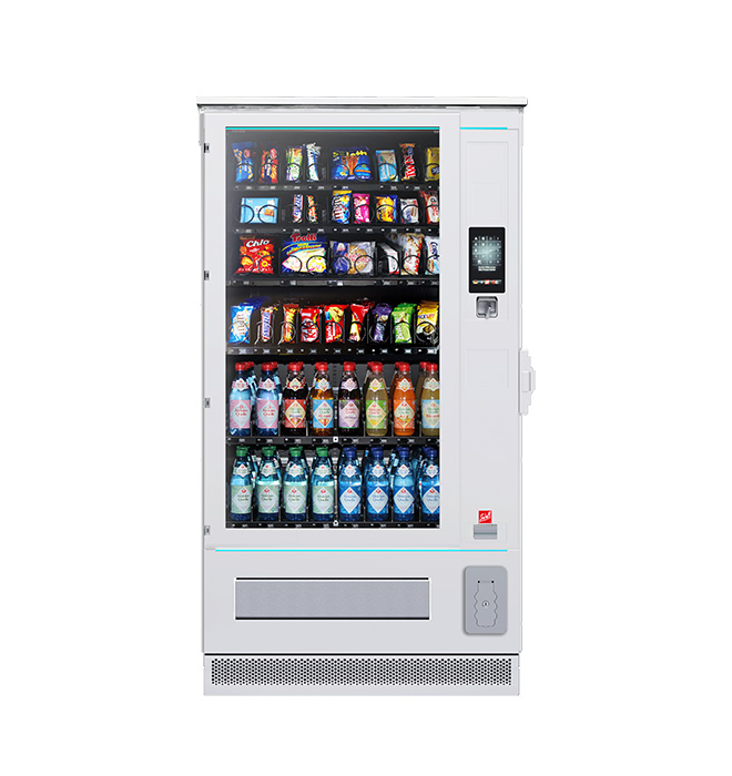 Sielaff Outdoor Snack Getränkeautomat weiß mit Touchscreen