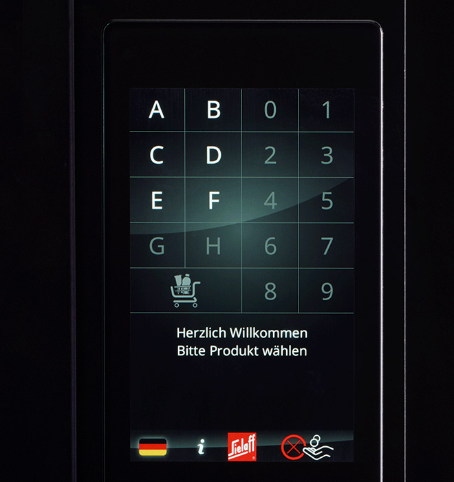 Sielaff Touchscreen Display deutschsprachige Bedienung